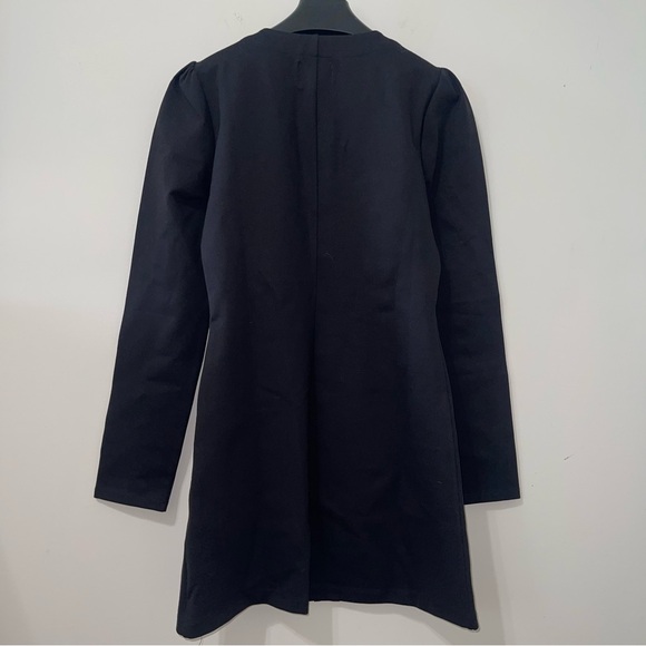 Reformation Micah Knit Dress Black Long Sleeve Dress with Gold Buttons - Picture 11 of 11